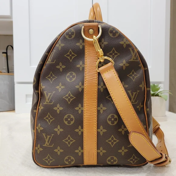 💕LOUIS VUITTON Keepall 50 Bandouliere w/ Strap Travel Bag Monogram - Picture 12 of 16